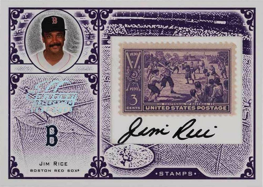 2005 Leaf Century Pro Ball Stamps Signature Jim Rice #S-50 Baseball Card