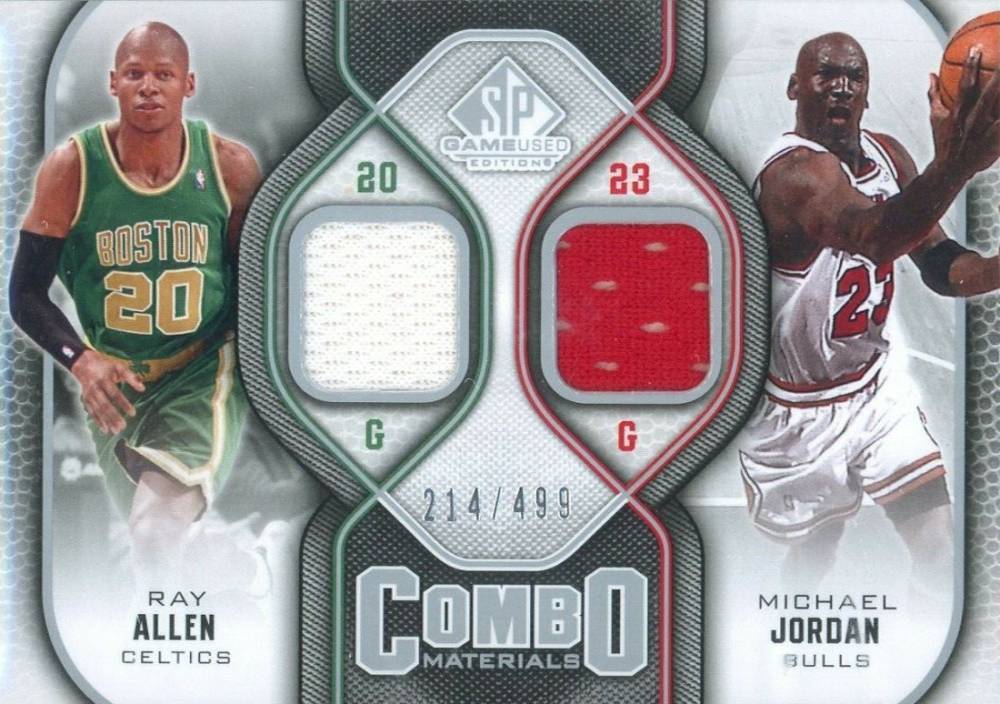 2009 SP Game Used Combo Materials Michael Jordan/Ray Allen #CM-JA Basketball Card