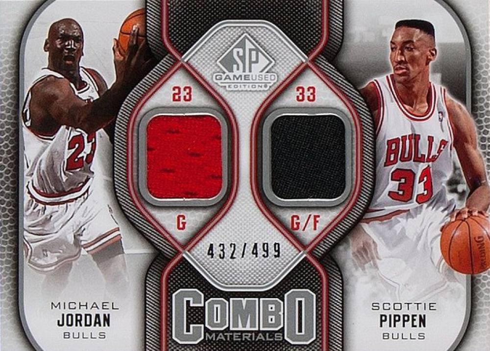 2009 SP Game Used Combo Materials Michael Jordan/Scottie Pippen #CM-JP Basketball Card
