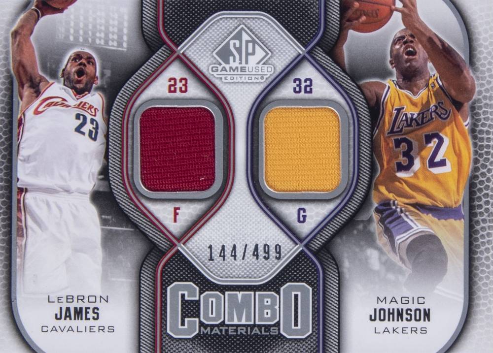 2009 SP Game Used Combo Materials LeBron James/Magic Johnson #CM-LM Basketball Card