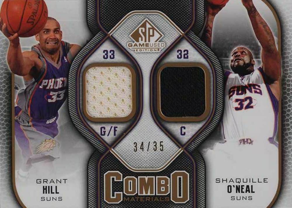 2009 SP Game Used Combo Materials Grant Hill/Shaquille O'Neal #CM-HO Basketball Card