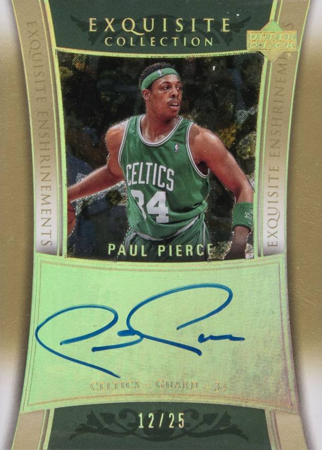 2004 Upper Deck Exquisite Collection Enshrinements Paul Pierce #ENPP Basketball Card