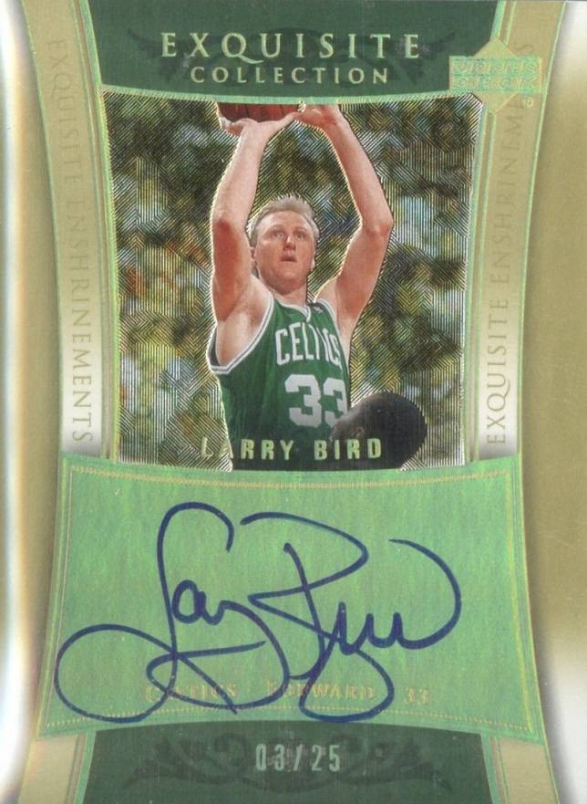 2004 Upper Deck Exquisite Collection Enshrinements Larry Bird #ENLB2 Basketball Card