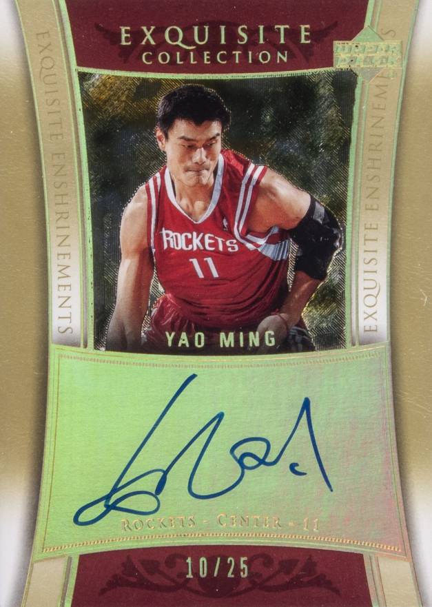 2004 Upper Deck Exquisite Collection Enshrinements Yao Ming #ENYM1 Basketball Card