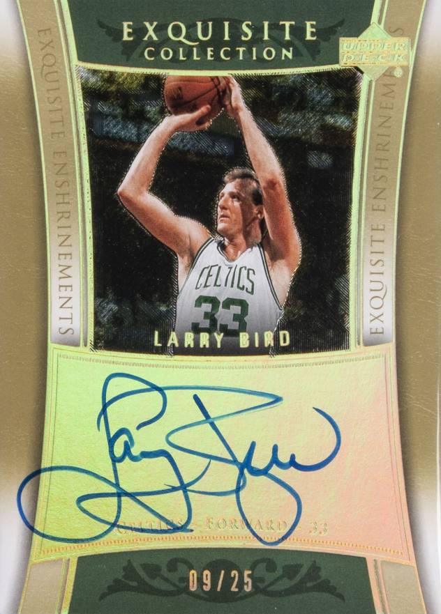 2004 Upper Deck Exquisite Collection Enshrinements Larry Bird #ENLB1 Basketball Card