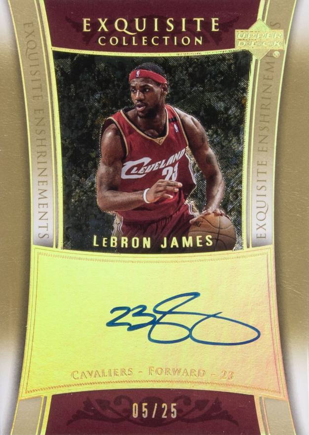 2004 Upper Deck Exquisite Collection Enshrinements LeBron James #ENLJ1 Basketball Card