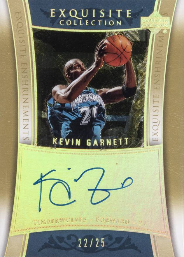 2004 Upper Deck Exquisite Collection Enshrinements Kevin Garnett #ENKG Basketball Card