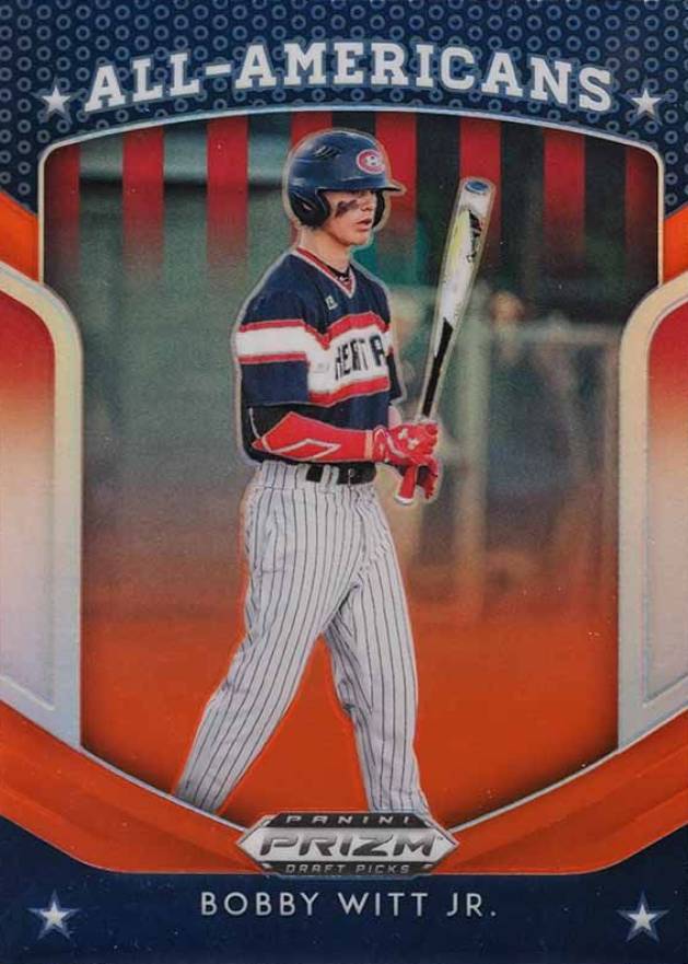 2019 Panini Prizm Draft Picks Bobby Witt Jr. #37 Baseball Card