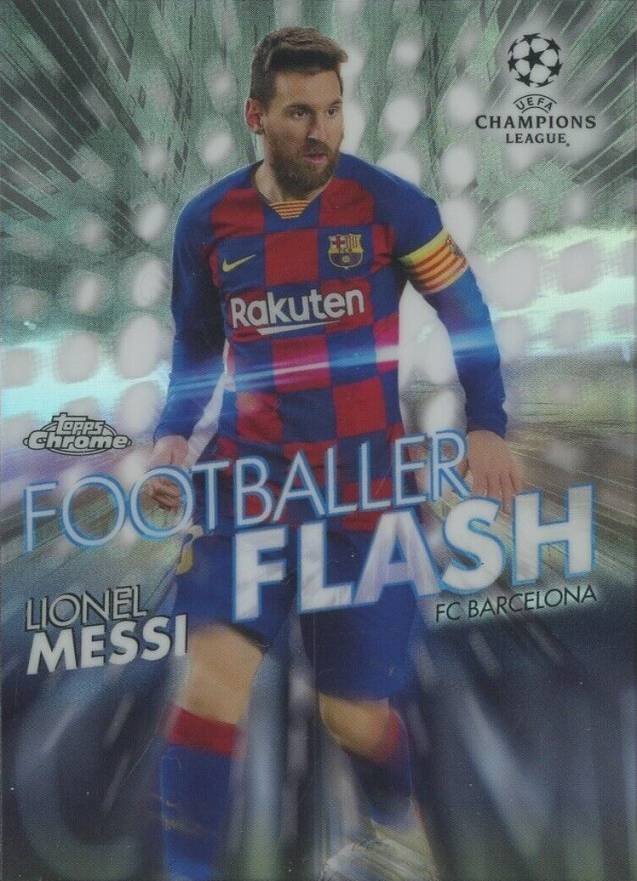 2019 Topps Chrome UEFA Champions League Footballer Flash Lionel Messi #LM Soccer Card