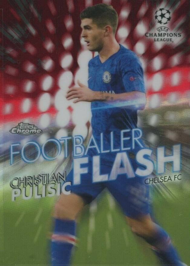 2019 Topps Chrome UEFA Champions League Footballer Flash Christian Pulisic #CP Soccer Card