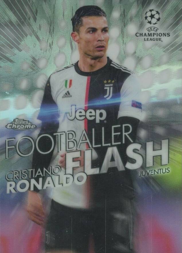 2019 Topps Chrome UEFA Champions League Footballer Flash Cristiano Ronaldo #CR Soccer Card