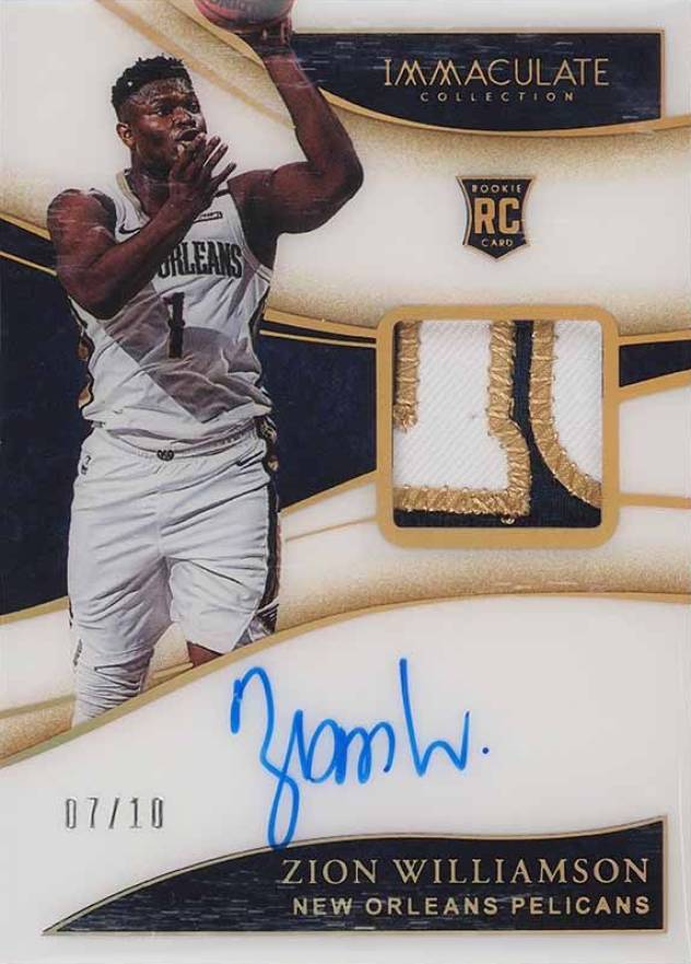 2019 Panini Immaculate Collection Zion Williamson #136 Basketball Card