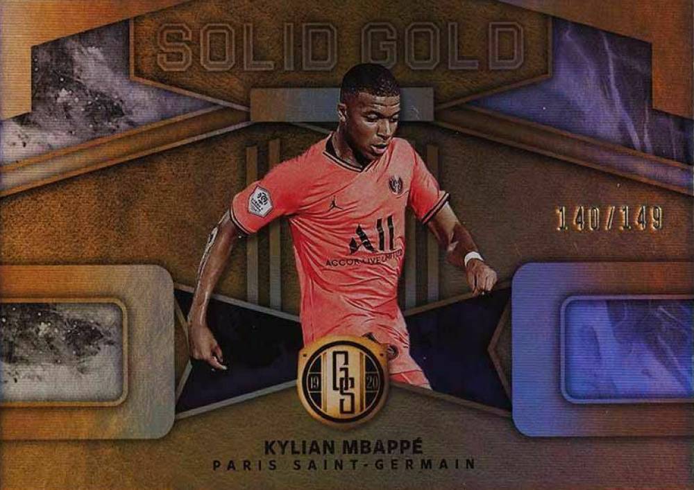 2019 Panini Gold Standard Solid Gold Kylian Mbappe #13 Soccer Card