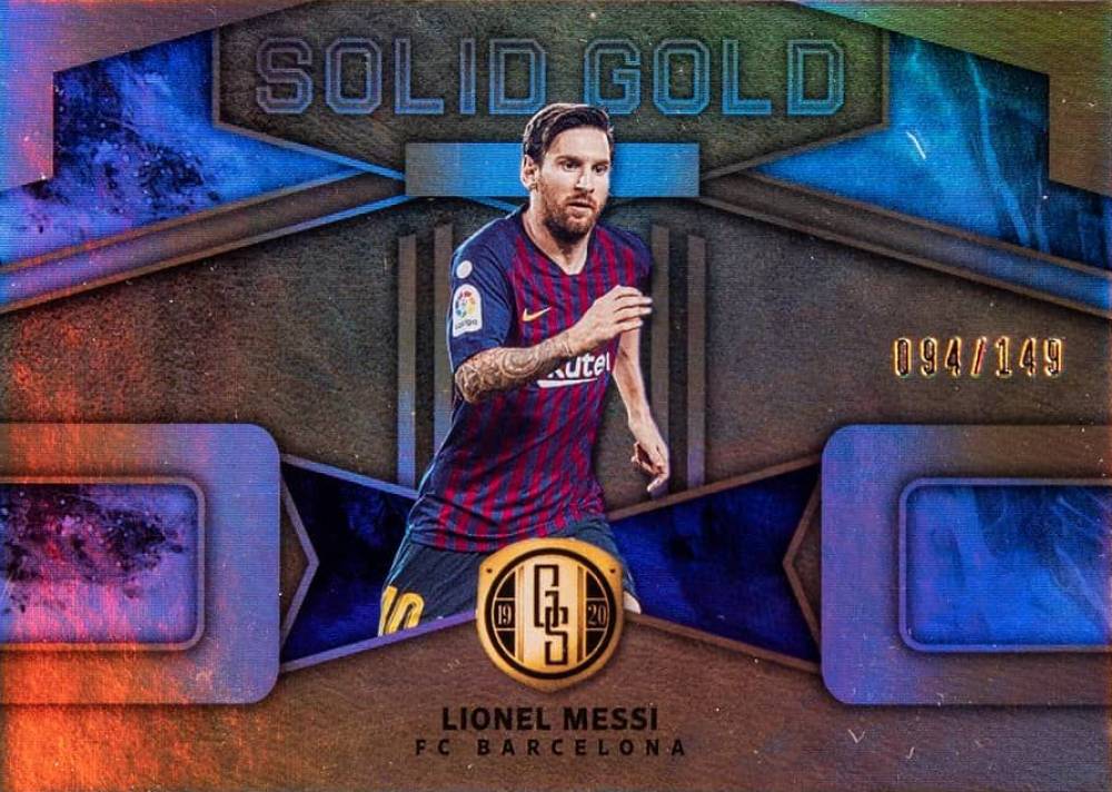 2019 Panini Gold Standard Solid Gold Lionel Messi #15 Soccer Card