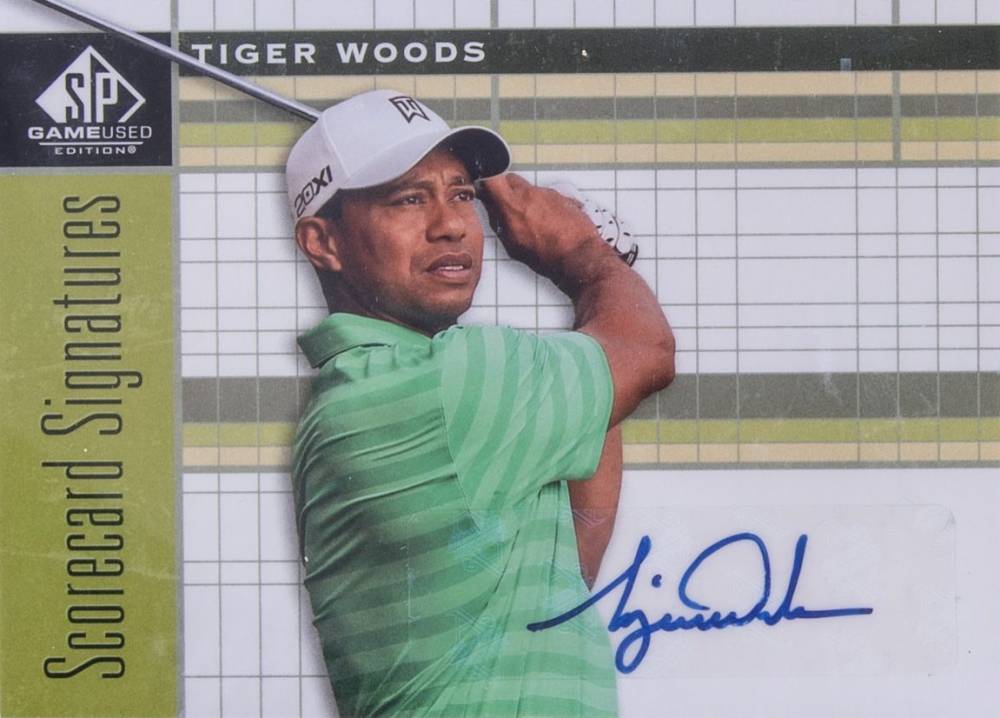 2012 SP Game Used Scorecard Signatures Tiger Woods #SS-TW Golf Card