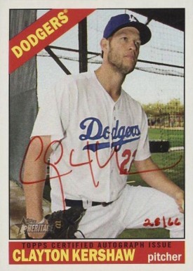 2015 Topps Heritage Real One Autographs Clayton Kershaw #CK Baseball Card