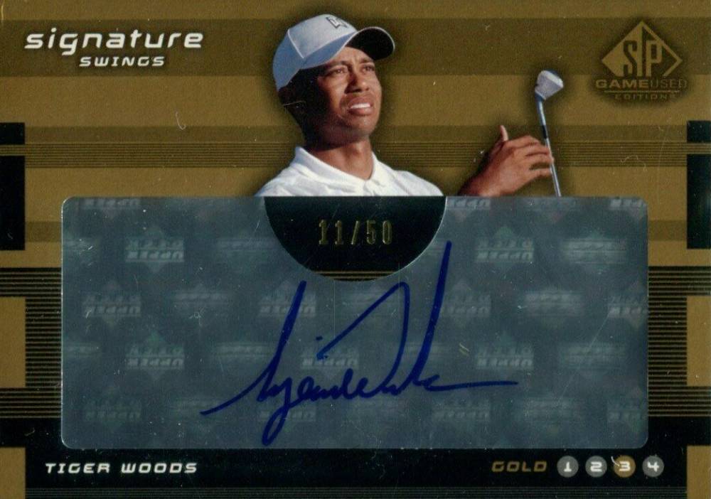 2003 SP Game Used Signature Swings Tiger Woods #TW2 Golf Card