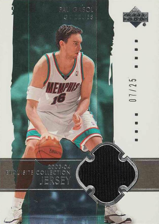 2003 Upper Deck Exquisite Collection Pau Gasol #18-J Basketball Card