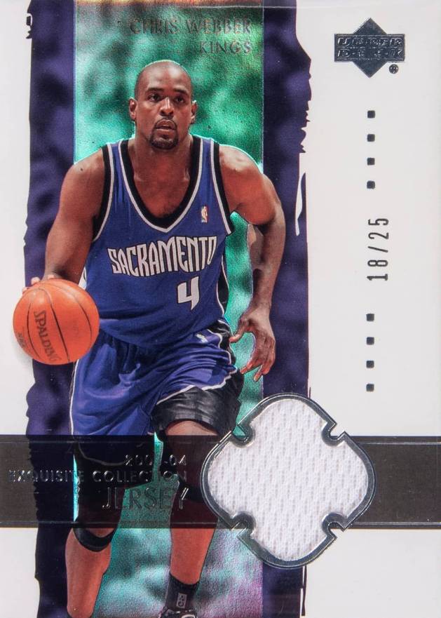 2003 Upper Deck Exquisite Collection Chris Webber #34-J Basketball Card