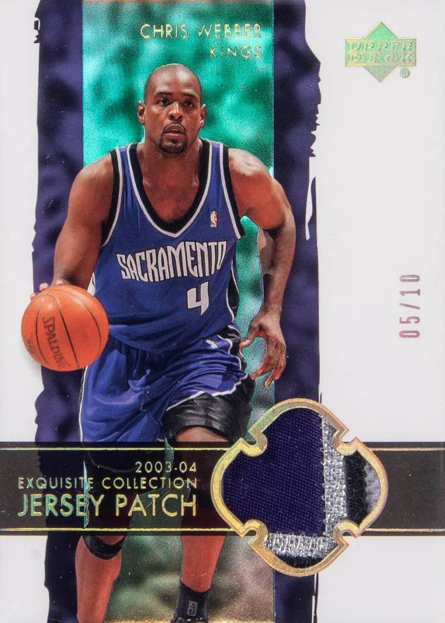 2003 Upper Deck Exquisite Collection Chris Webber #34-P Basketball Card