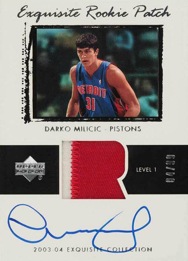 2003 Upper Deck Exquisite Collection Darko Milicic #77 Basketball Card