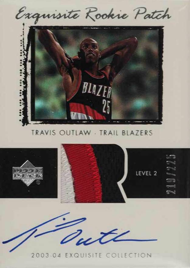 2003 Upper Deck Exquisite Collection Travis Outlaw #59 Basketball Card