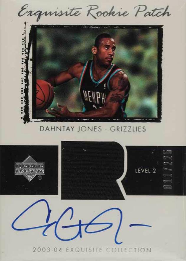2003 Upper Deck Exquisite Collection Dahntay Jones #70 Basketball Card