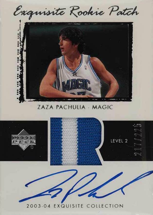 2003 Upper Deck Exquisite Collection Zaza Pachulia #48 Basketball Card