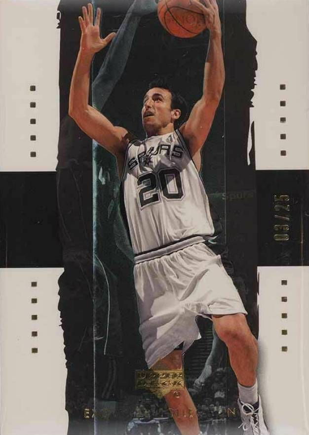 2003 Upper Deck Exquisite Collection Manu Ginobili #36 Basketball Card
