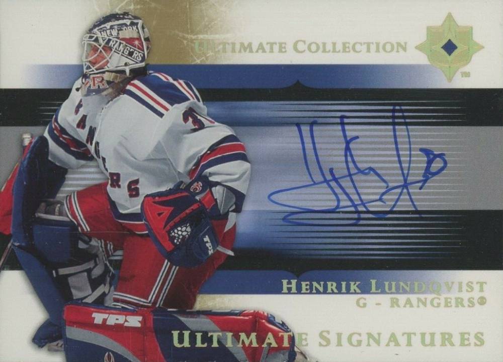 2005 Ultimate Collection Ultimate Signatures Henrik Lundqvist #US-HL Hockey Card