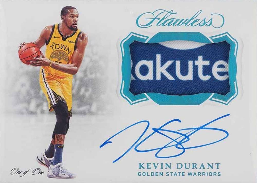 2018 Panini Flawless Horizontal Patch Autograph Kevin Durant #KDR Basketball Card