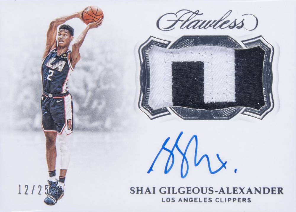 2018 Panini Flawless Horizontal Patch Autograph Shai Gilgeous-Alexander #SGA Basketball Card
