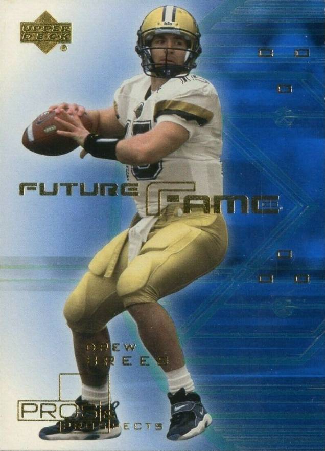 2001 Upper Deck Pros & Prospects Future Fame Drew Brees #3 Football Card