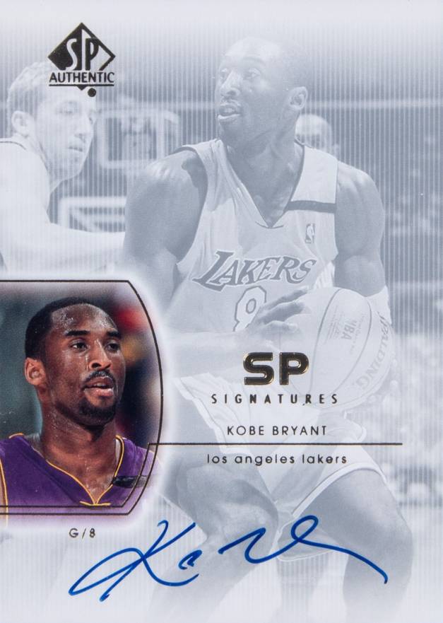 2002 SP Authentic SP Signatures Kobe Bryant #KB Basketball Card