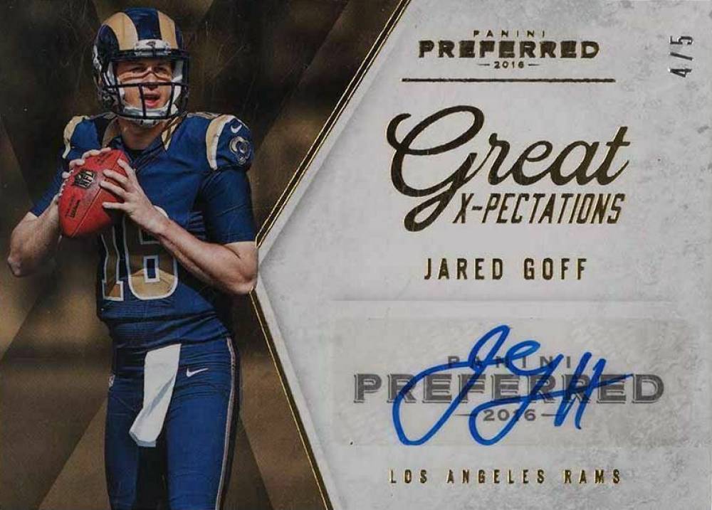 2016 Panini Preferred  Jared Goff #331 Football Card