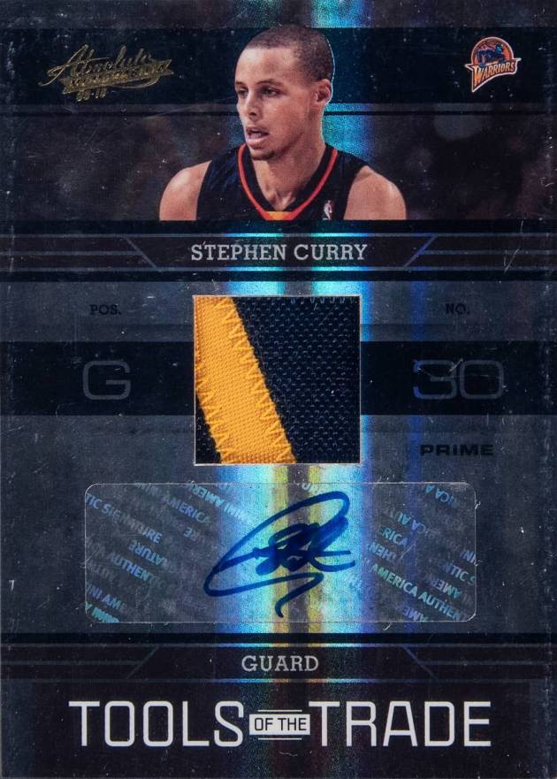2009 Panini Absolute Memorabilia Tools of the Trade Stephen Curry #23 Basketball Card