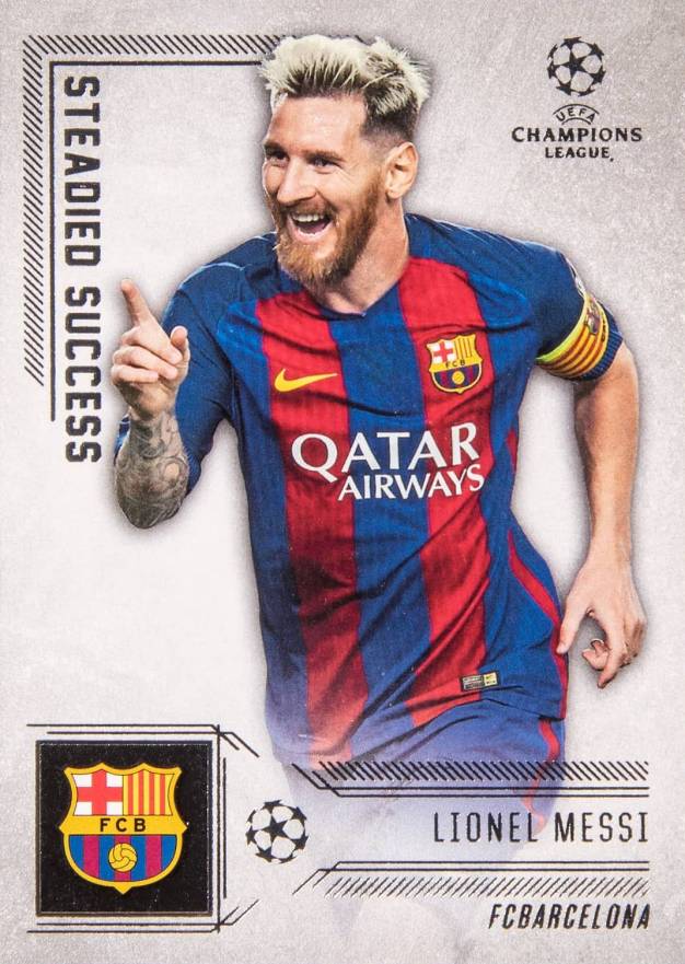 2016 Topps UEFA Champions League Steadied Success Lionel Messi #SS3 Soccer Card