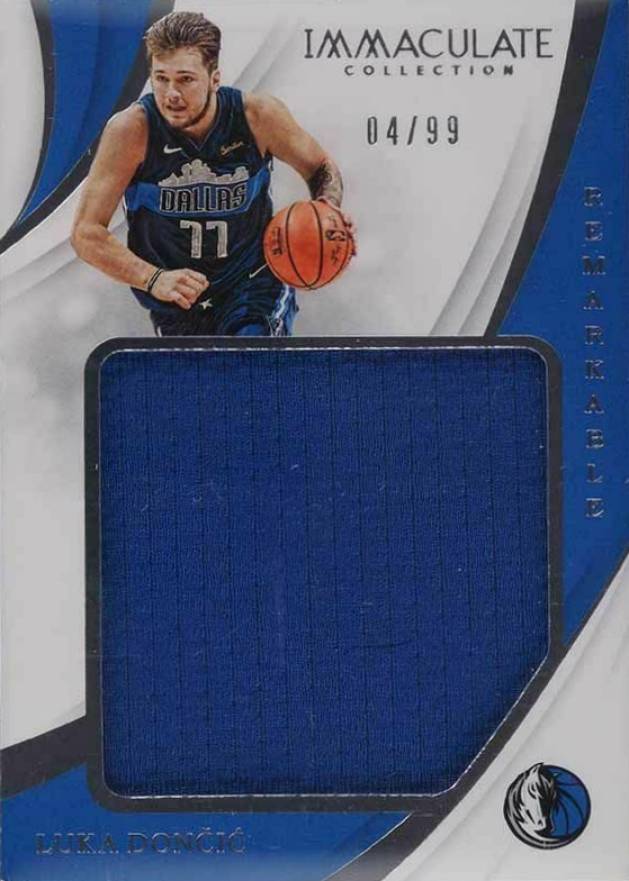 2018 Panini Immaculate Collection Remarkable Rookie Jerseys Luka Doncic #LDC Basketball Card