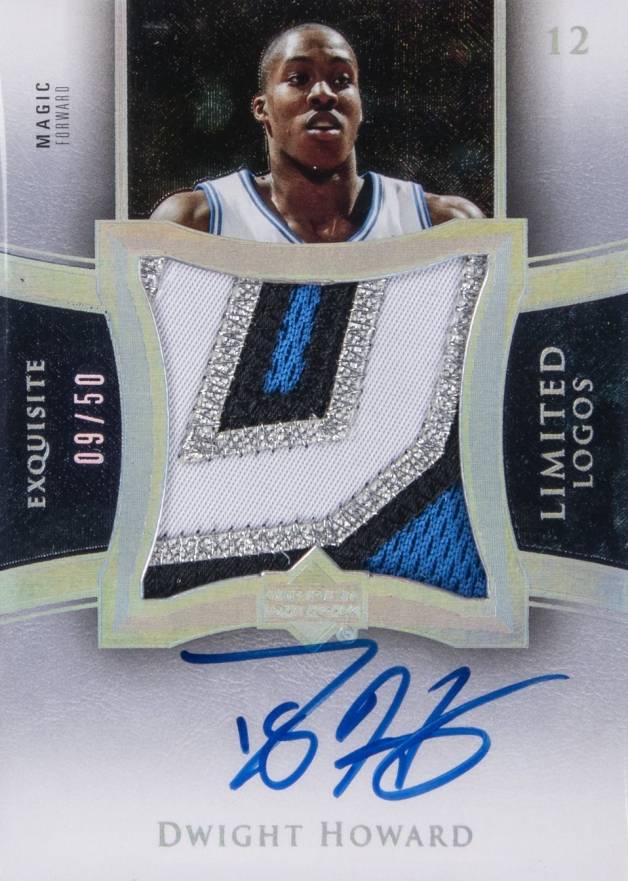 2004 Upper Deck Exquisite Collection Limited Logos Autograph Patch Dwight Howard #LL-DH1 Basketball Card
