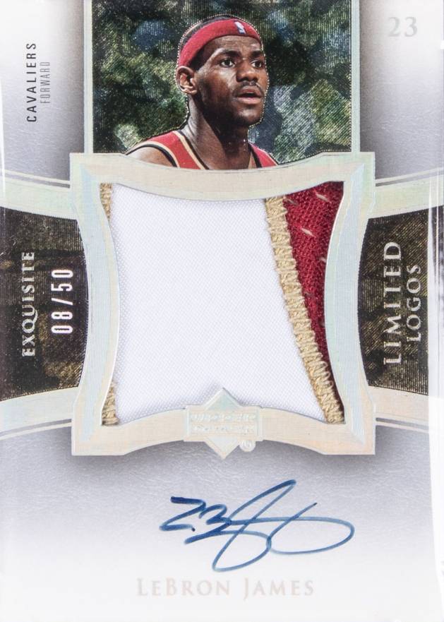 2004 Upper Deck Exquisite Collection Limited Logos Autograph Patch LeBron James #LL-LJ2 Basketball Card