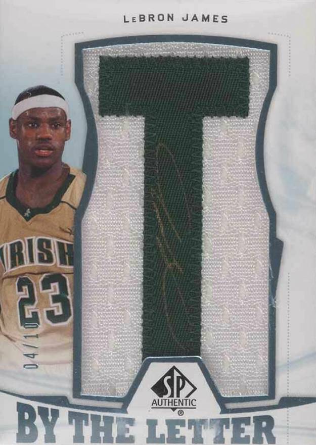 2013 SP Authentic By the Letter Signatures LeBron James #BL-LJ Basketball Card