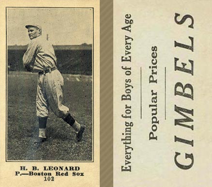 1916 Gimbels H.B. Leonard #102 Baseball Card