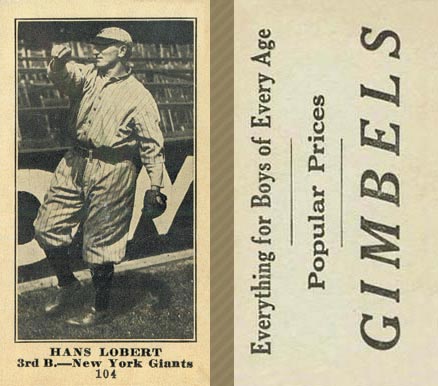 1916 Gimbels Hans Lobert #104 Baseball Card