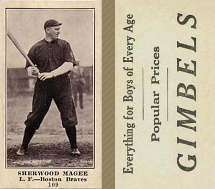 1916 Gimbels Sherwood Magee #109 Baseball Card