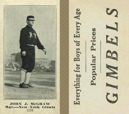 1916 Gimbels John J. McGraw #116 Baseball Card