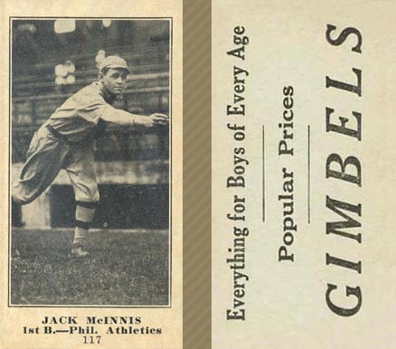 1916 Gimbels Jack McInnis #117 Baseball Card