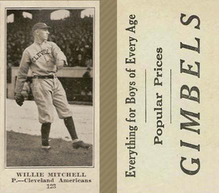 1916 Gimbels Willie Mitchell #123 Baseball Card