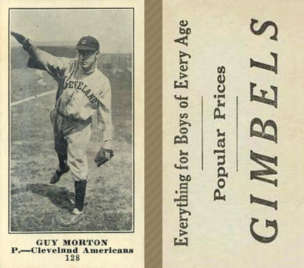 1916 Gimbels Guy Morton #128 Baseball Card