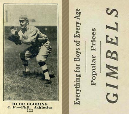 1916 Gimbels Rube Oldring #133 Baseball Card