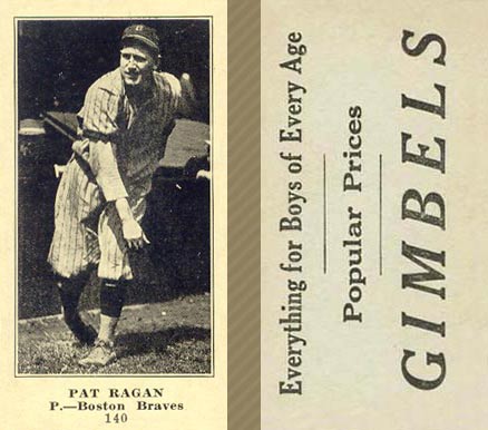 1916 Gimbels Pat Ragan #140 Baseball Card
